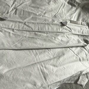 NWT QUINCE Organic Brushed Cotton Duvet Cover Light Full/Queen Grey 3355